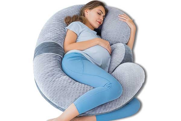 Wedge-shaped pregnancy pillows