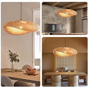 Hand Woven Natural Bamboo Pendant Ceiling Light